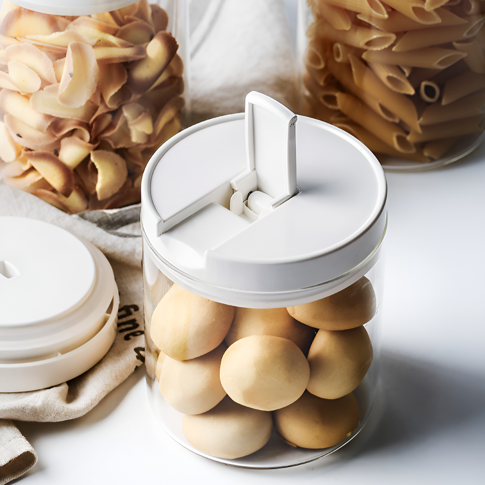 食品を鮮やかに保存するガラス瓶セット