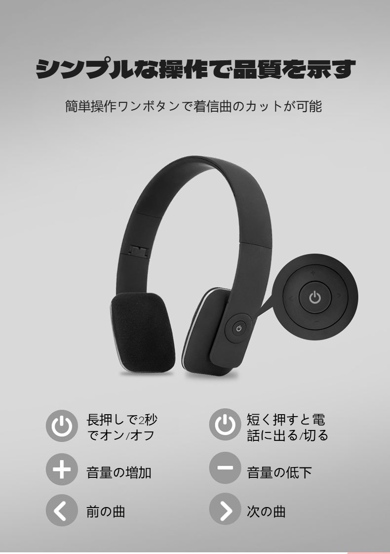 ヘッドフォンを折りたたんだ状態のコンパクトさ