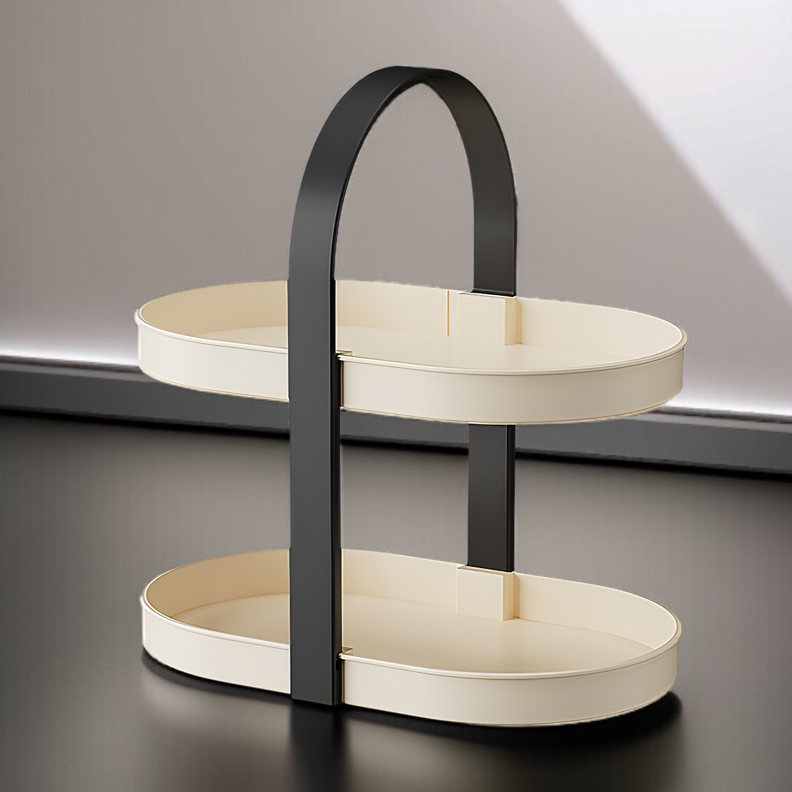 Lightweight High-end Simple Desktop Teacup Holder with Cup Tray