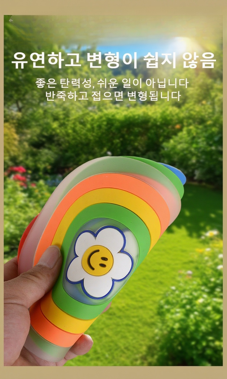 욕실 바닥에 장착된 귀여운 캐릭터 배수구 커버