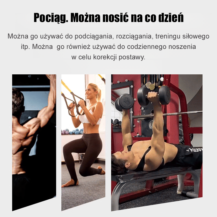 Pasy do treningu ramion z elastycznymi taśmami