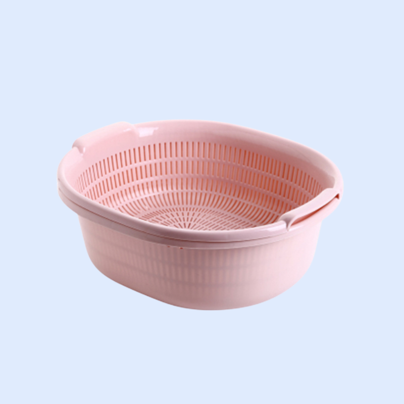 고급형 이중 채반 대형 물빠짐 바구니