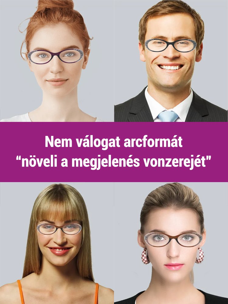 【Hölgyeknek készült】Divatos, strasszköves, kékfény-szűrős olvasószemüveg