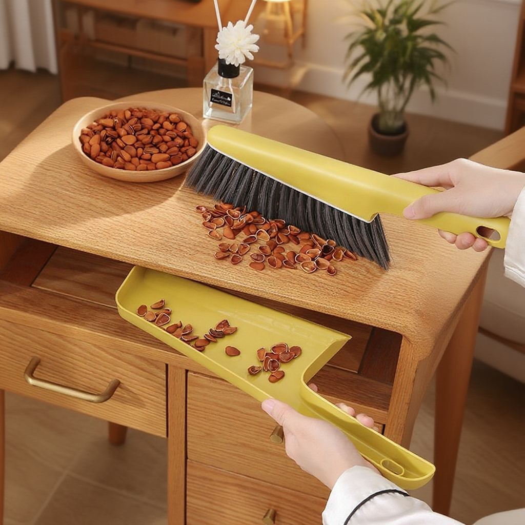 Sada kartáčů na prach s perforovanou rukojetí, vhodná na postel, praktické skladování