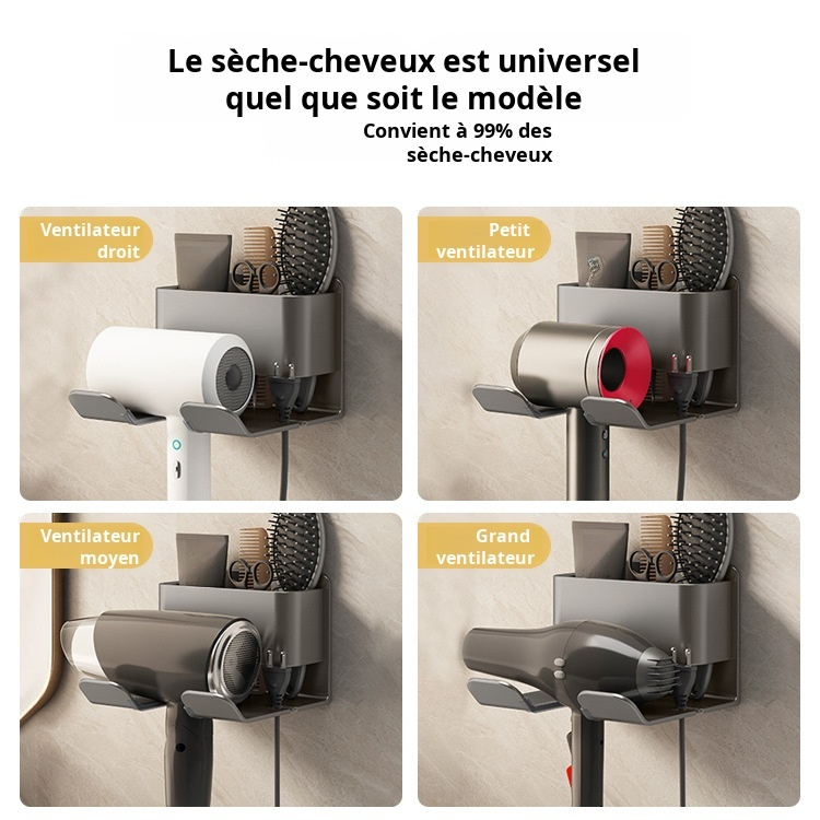 Support de sèche-cheveux sans perçage