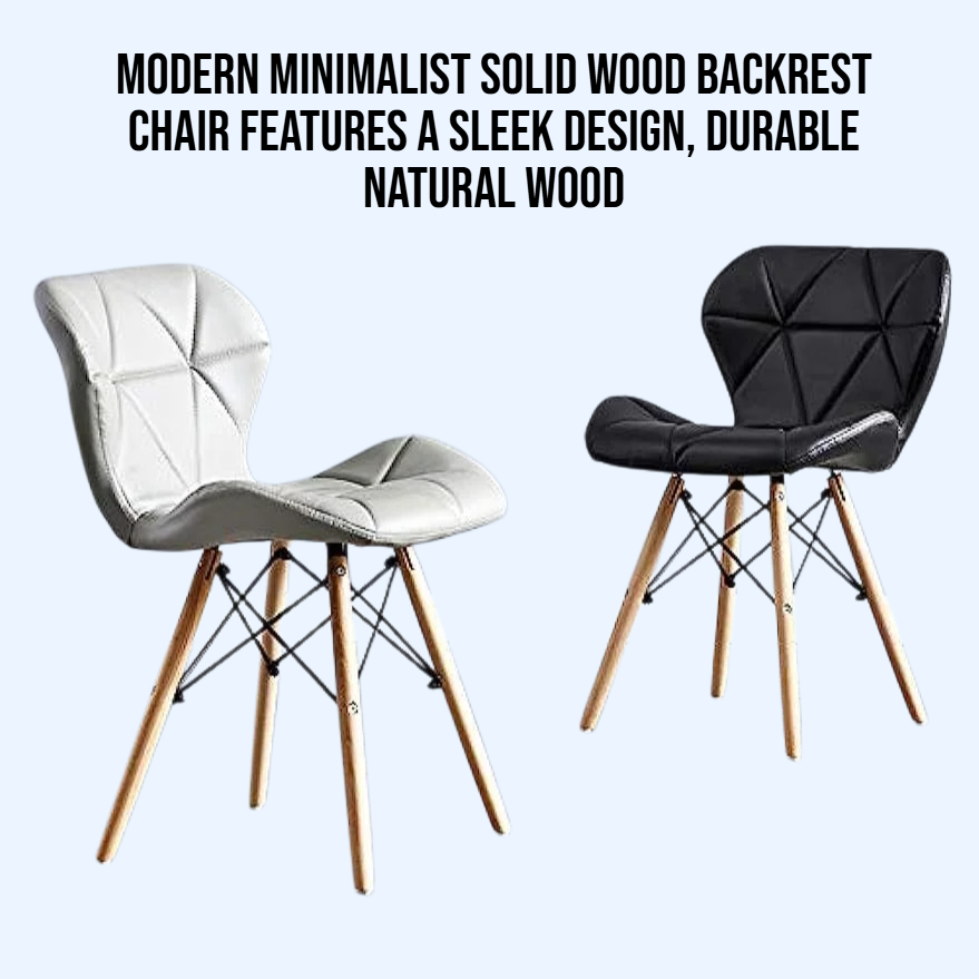 Modern minimalist solid wood backrest chair