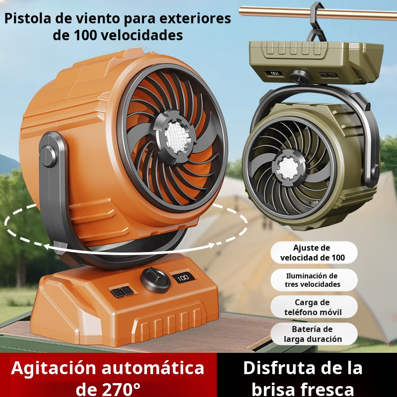 Ventilador de exterior con vibración de alta velocidad JMY de 100 velocidades, pantalla digital con 