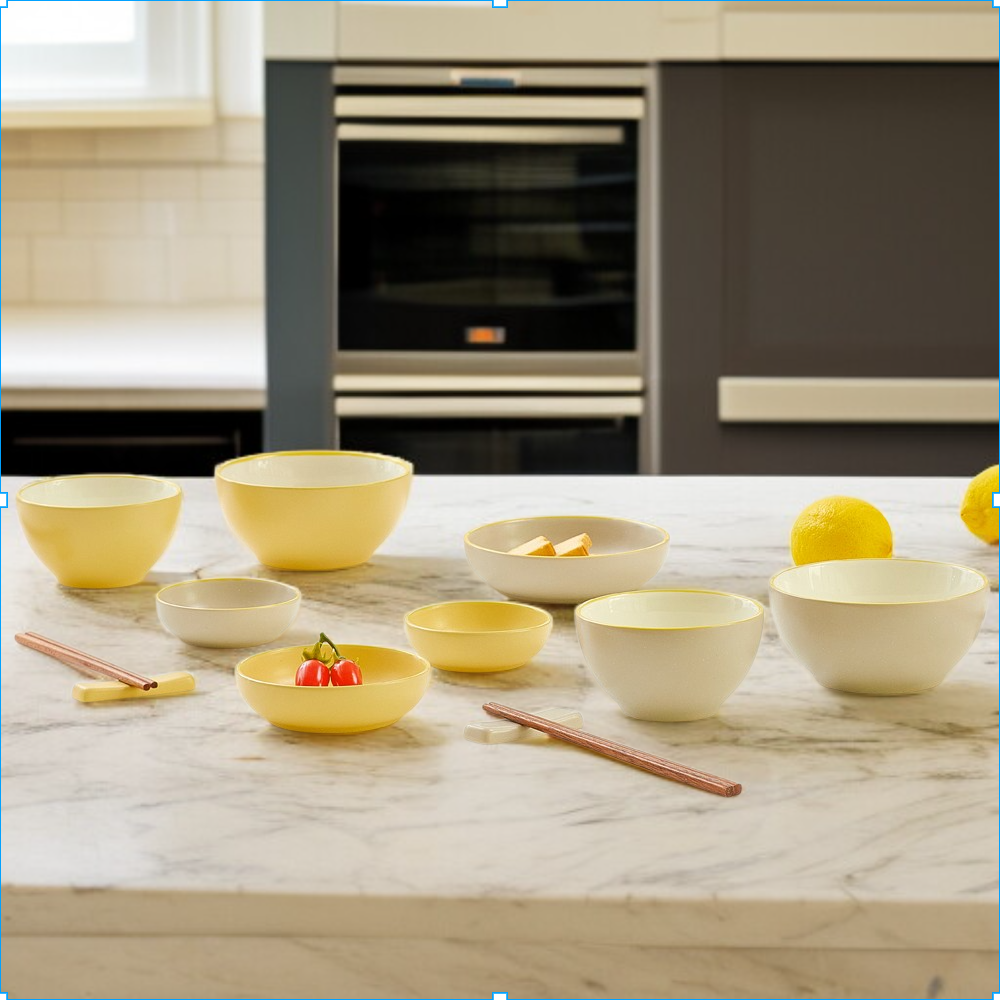 無地セラミックライスボウル家庭用ヨーグルトボウル軽量高級食器プレートプレートボウルセット高価値スープヌードルボウル