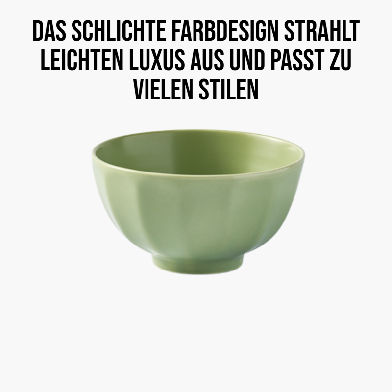 Keramikgeschirr in reinen Farben
