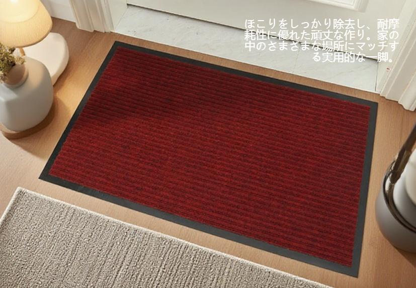 玄関に設置されたおしゃれな耐汚家庭用マット
