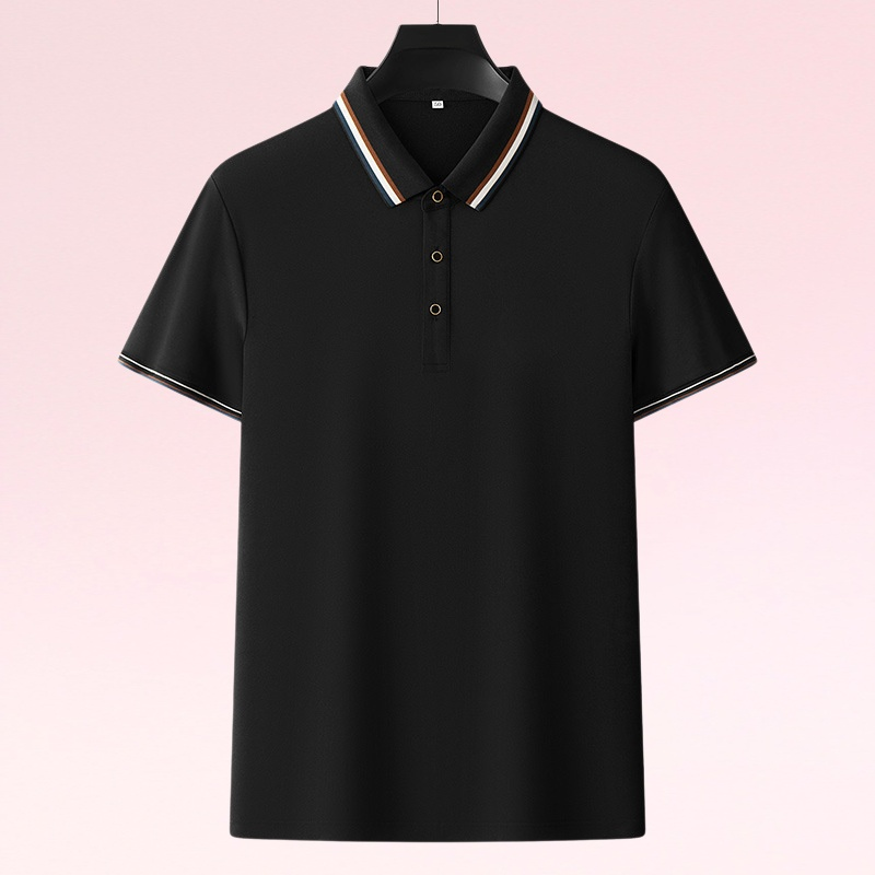 Alihu メンズ 夏 新スタイル ピケ メッシュ ラペル 刺繍 無地 メンズ ポロシャツ