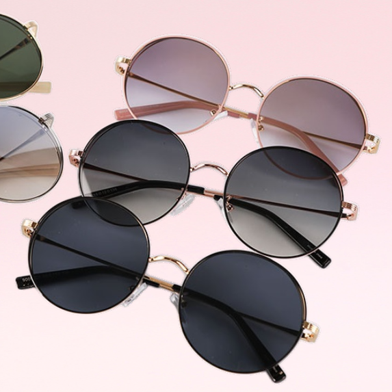 แว่นกันแดดฟิล์มสีสไตล์เรโทร แว่นกันแดดแฟชั่นสำหรับผู้หญิงสไตล์ยุโรปและอเมริกา