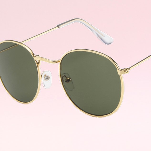 แว่นกันแดดฟิล์มสีสไตล์เรโทร แว่นกันแดดแฟชั่นสำหรับผู้หญิงสไตล์ยุโรปและอเมริกา
