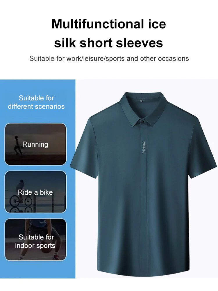 Premium Ice Silk Short Sleeve Shirt