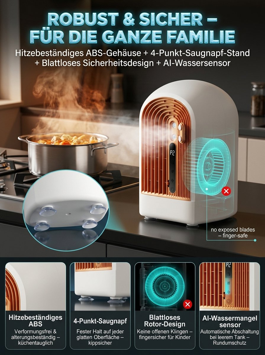 Tisch-Zirkulationsventilator mit Sprühfunktion