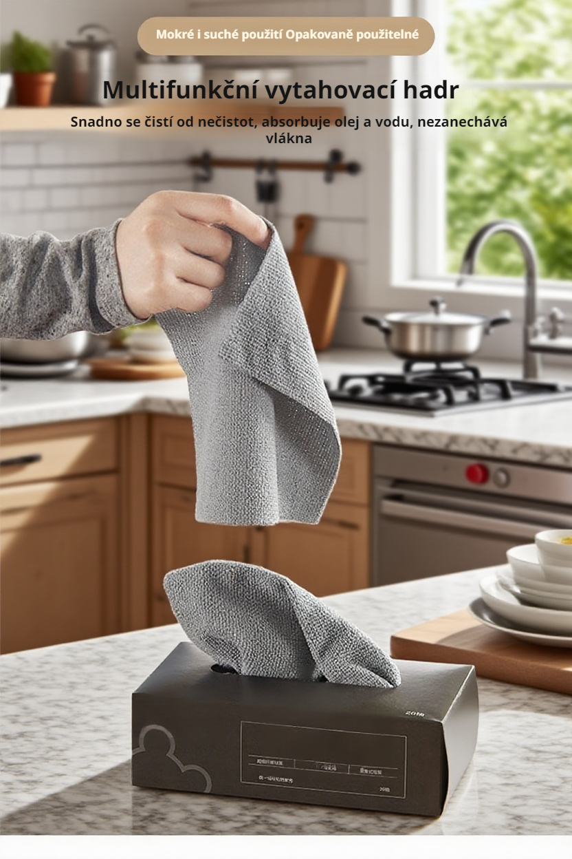 Ultra jemná mikrovláknová savá utěrka pro domácnost