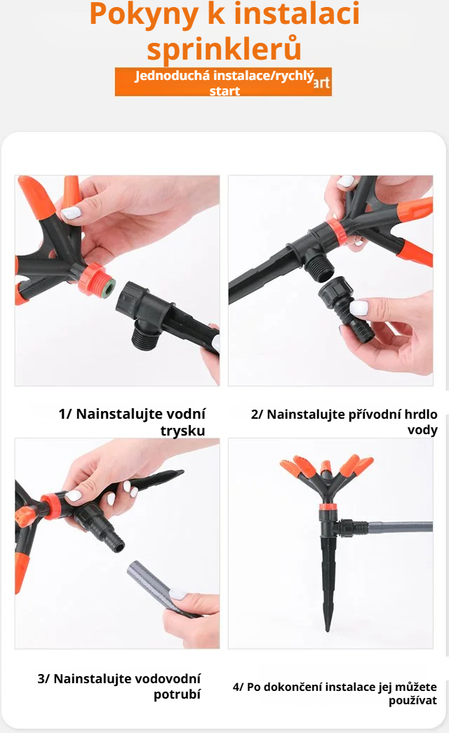 Postřikovač v akci – rovnoměrné rozstřikování vody