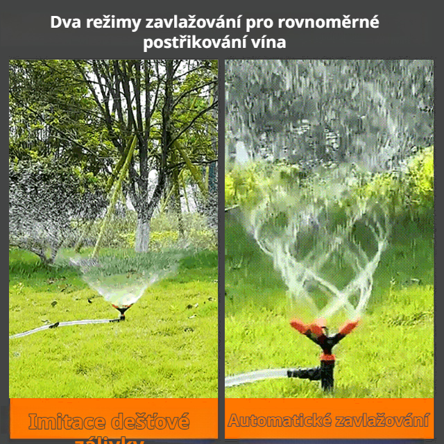 Automatický postřikovač s rotující tryskou