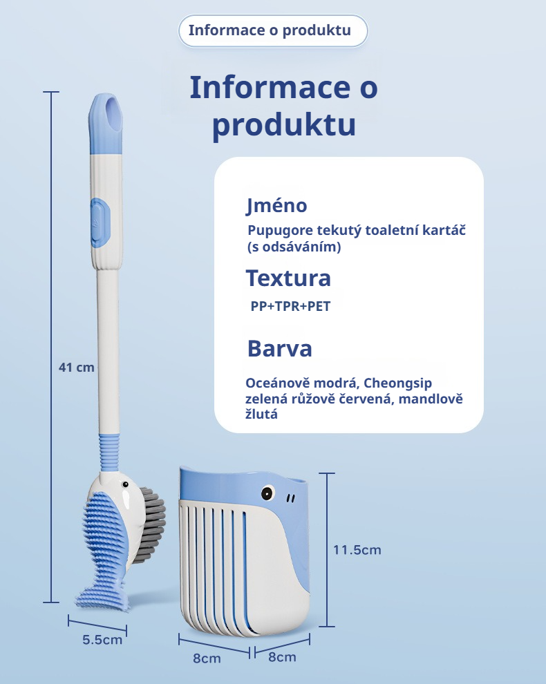 Odolný čtvercový kartáč na WC