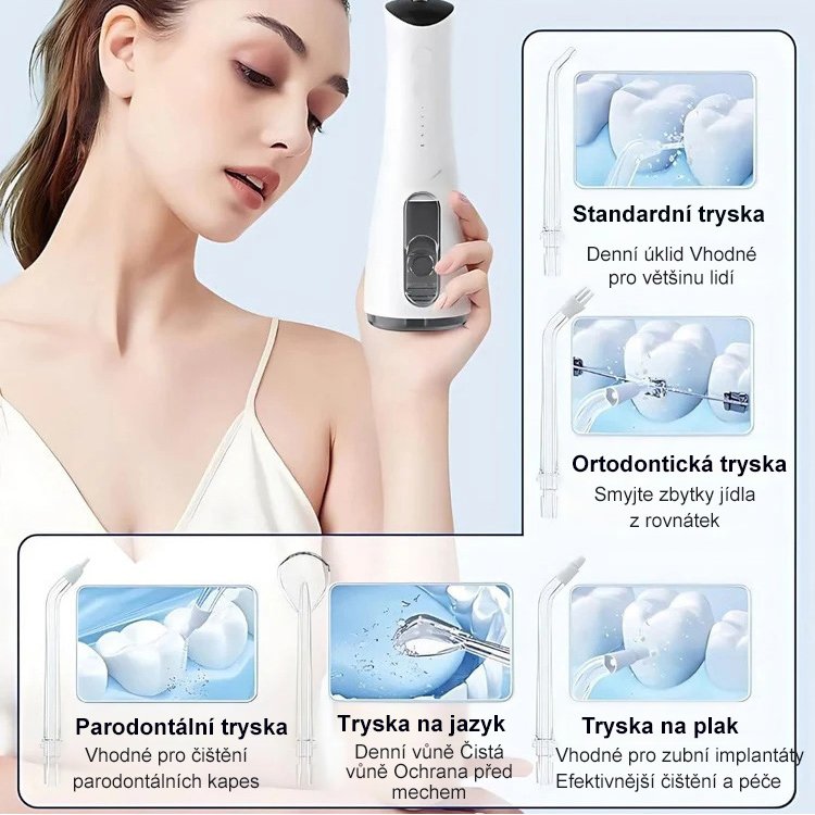 【Zlepšení zdraví zubů】Přenosná ústní sprcha