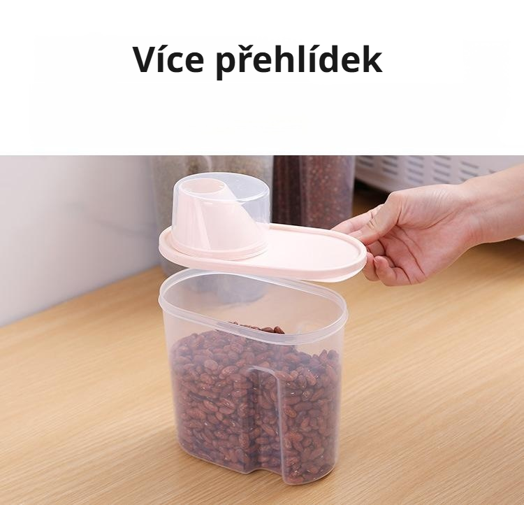 Organizace kuchyně se skladovací nádobou na potraviny