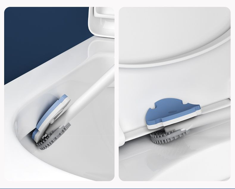 衛生的な使い捨てトイレブラシの使用イメージ