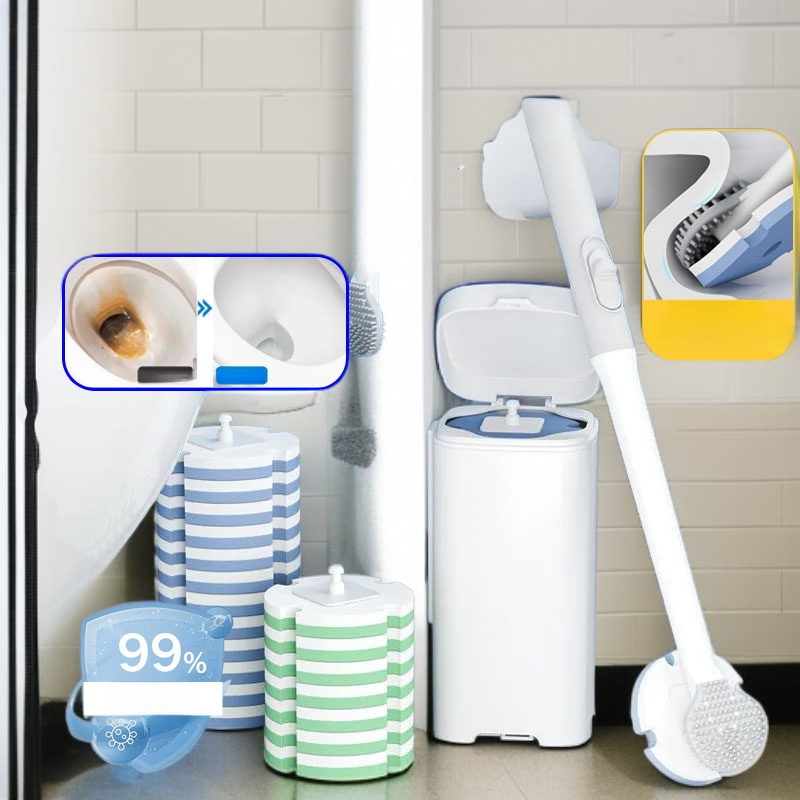 交換可能なブラシヘッド付き使い捨てトイレブラシ トイレブラシ 使い捨てトイレブラシ