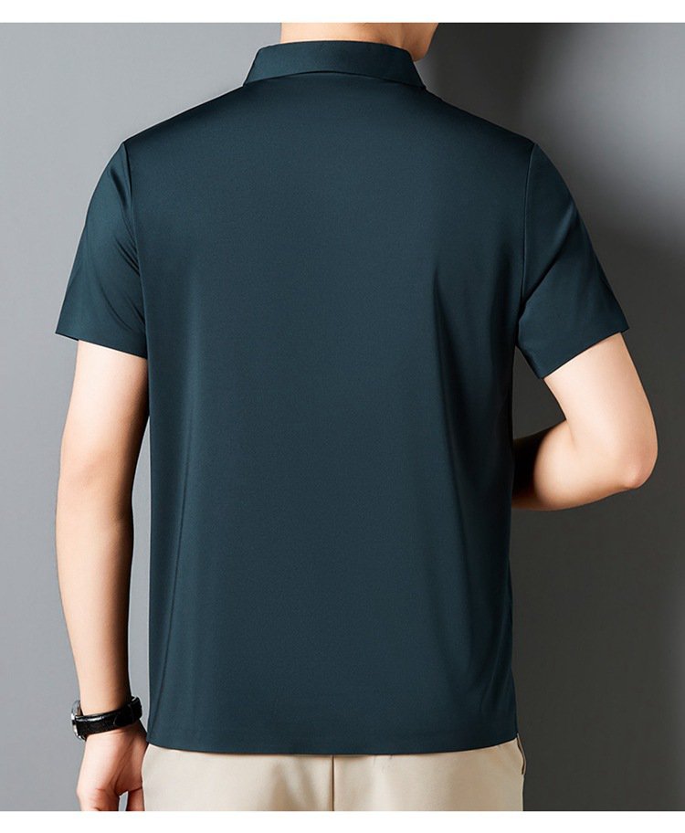 オフィスやカジュアルに使える半袖VネックTシャツ