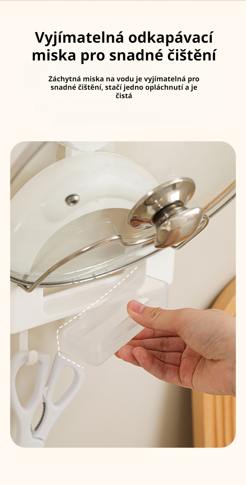 Adjustable kitchen organizer rack for various kitchen items