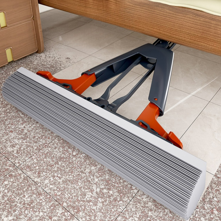 ハンドフリーコットン吸水モップ 厚手スポンジモップ レイジー・プレッシャー・スクイーズ・ホーム・モップ