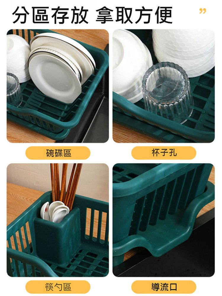 Escurridor de platos multifuncional para cocina