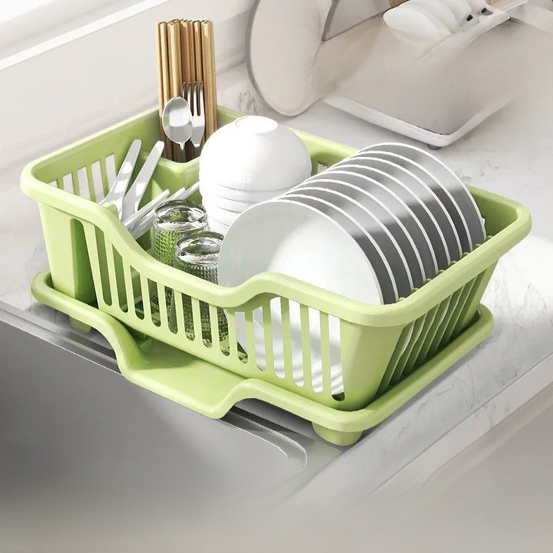 厨房台面碗筷滤水收納盒