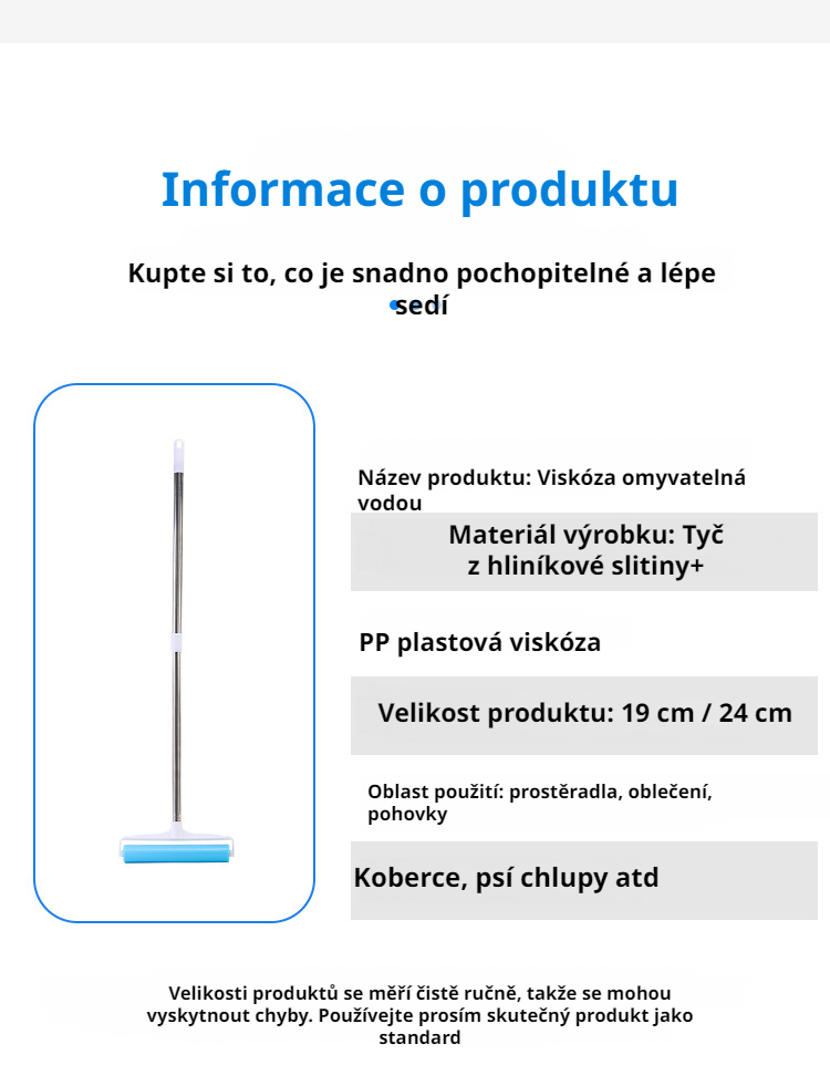 Opakovatelně použitelná omyvatelná válečková štětka
