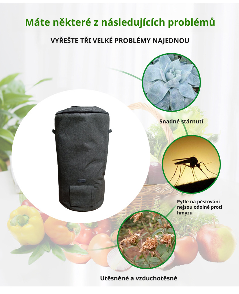 Snadné plnění kompostovacího pytle bioodpadem