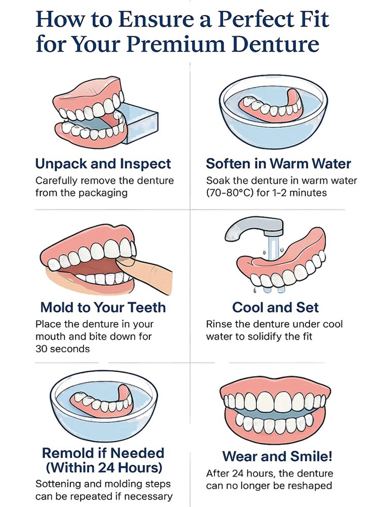 [Brighten Your Smile] High-End Custom-Made Dentures