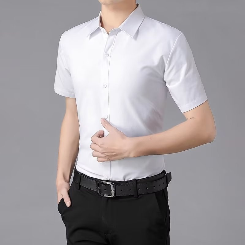 【2枚目無料】メンズ抗シワ冷感半袖ワイシャツ