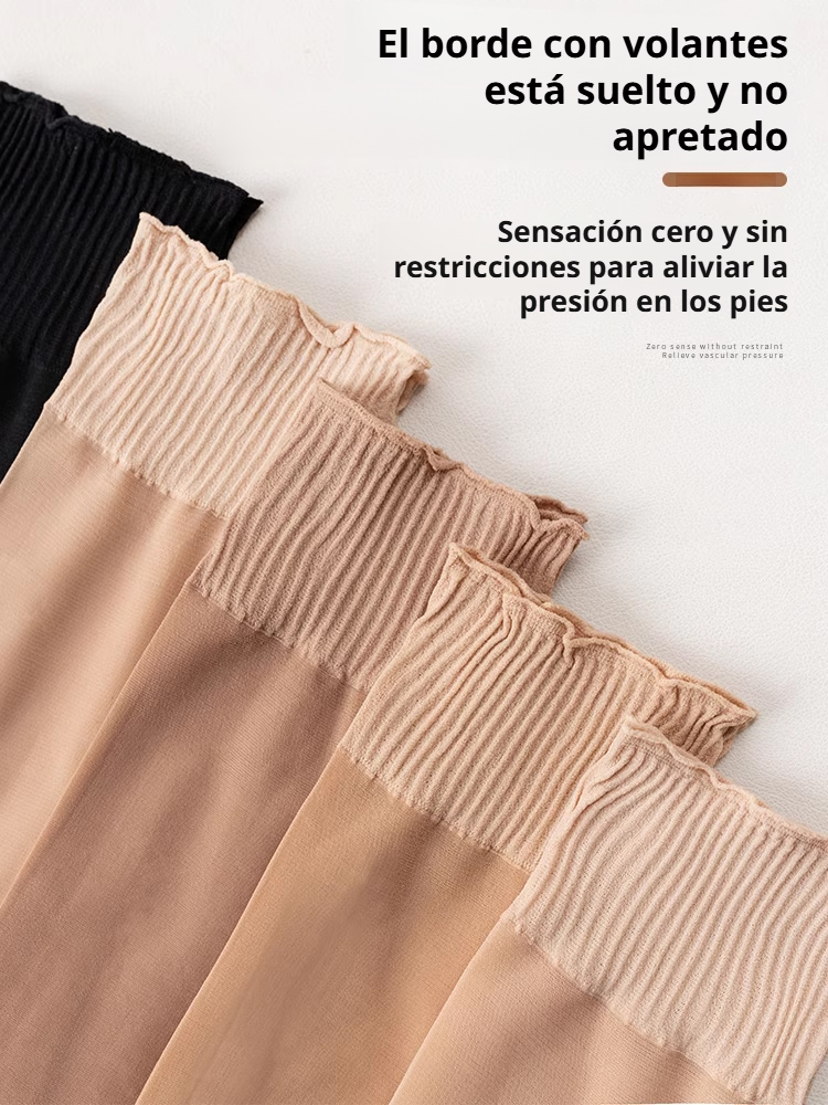 Calcetines de descanso con volantes tipo hoja de loto, sueltos y que no aprietan el pie