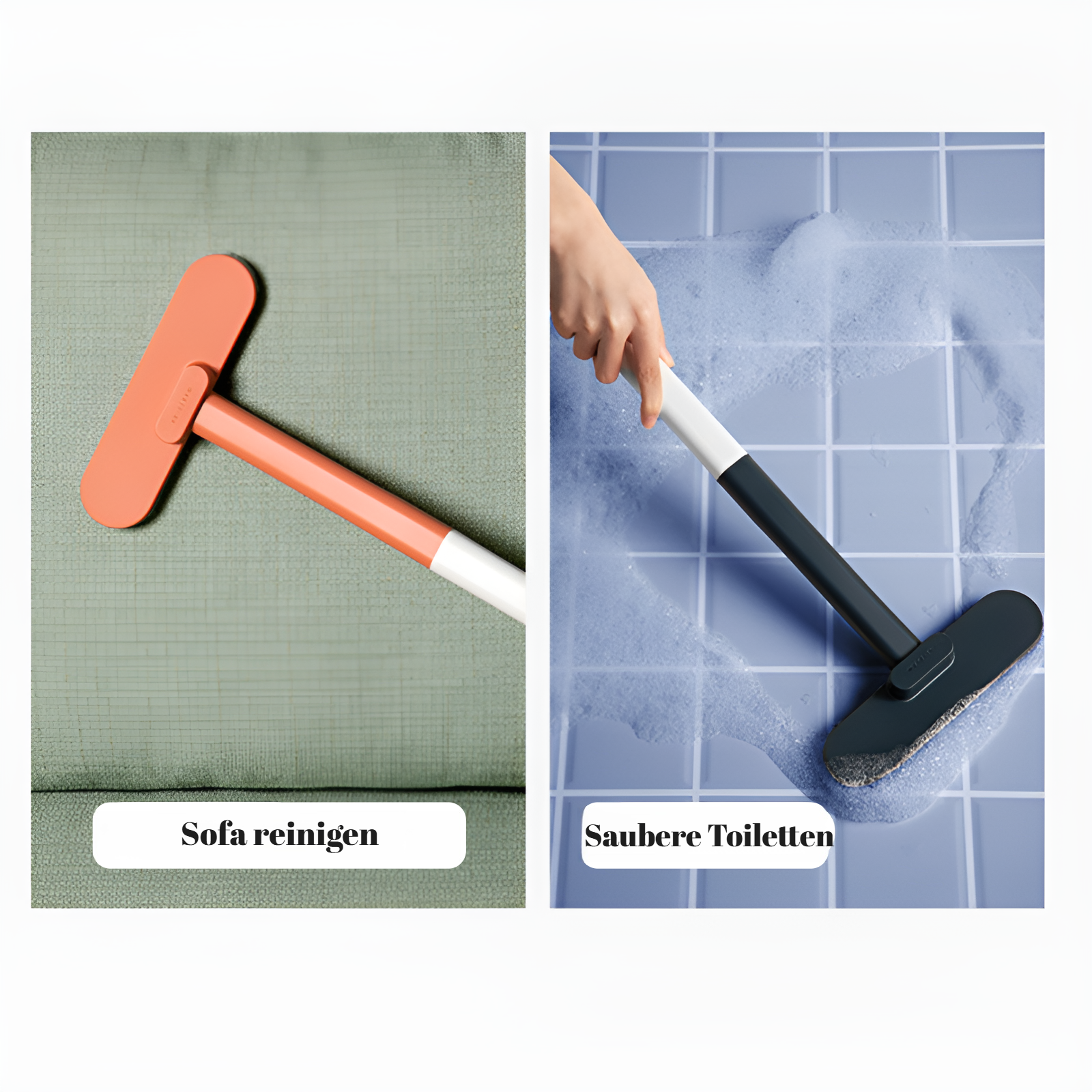 Effiziente Staub- und Flusenentfernung mit breiter Bürste