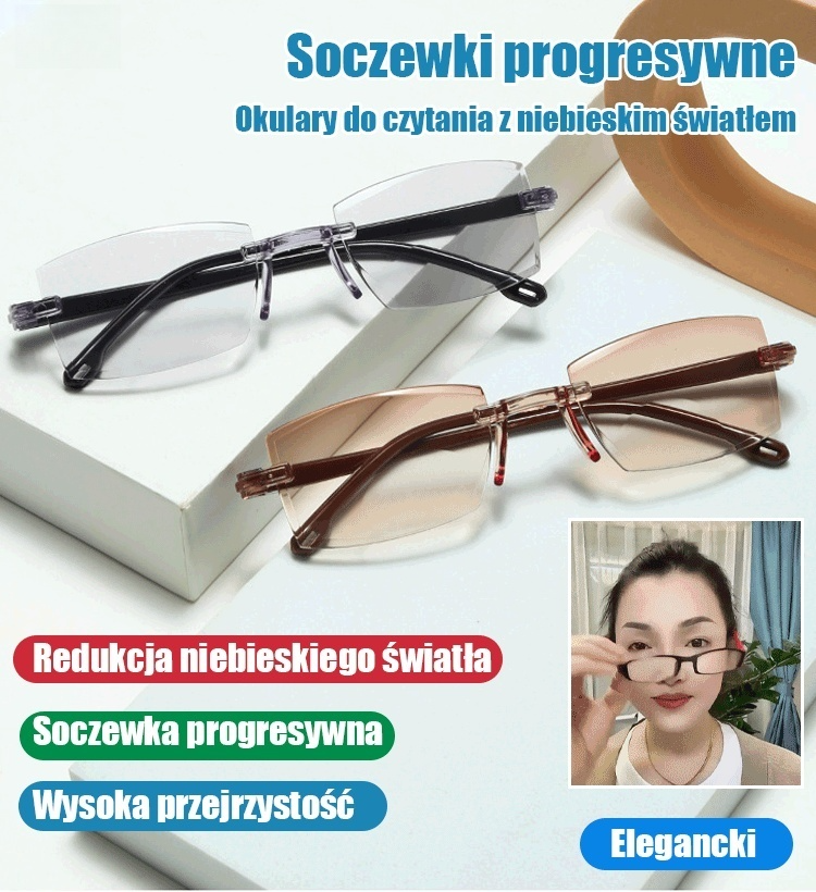 Okulary do czytania chroniące przed niebieskim światłem
