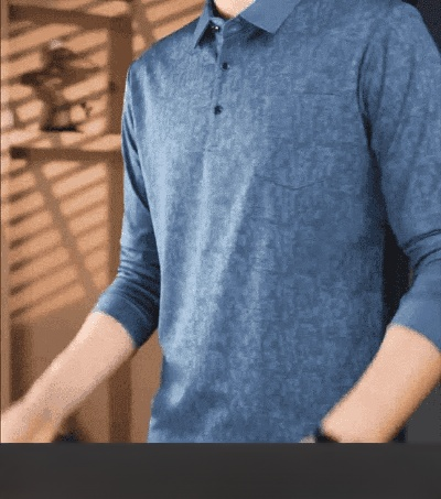 남성용 캐주얼  패션 긴팔 폴로티