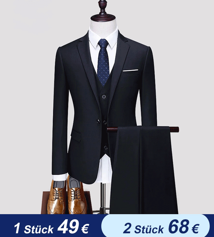 Herrenanzug Slim Fit Anzug 3er Set