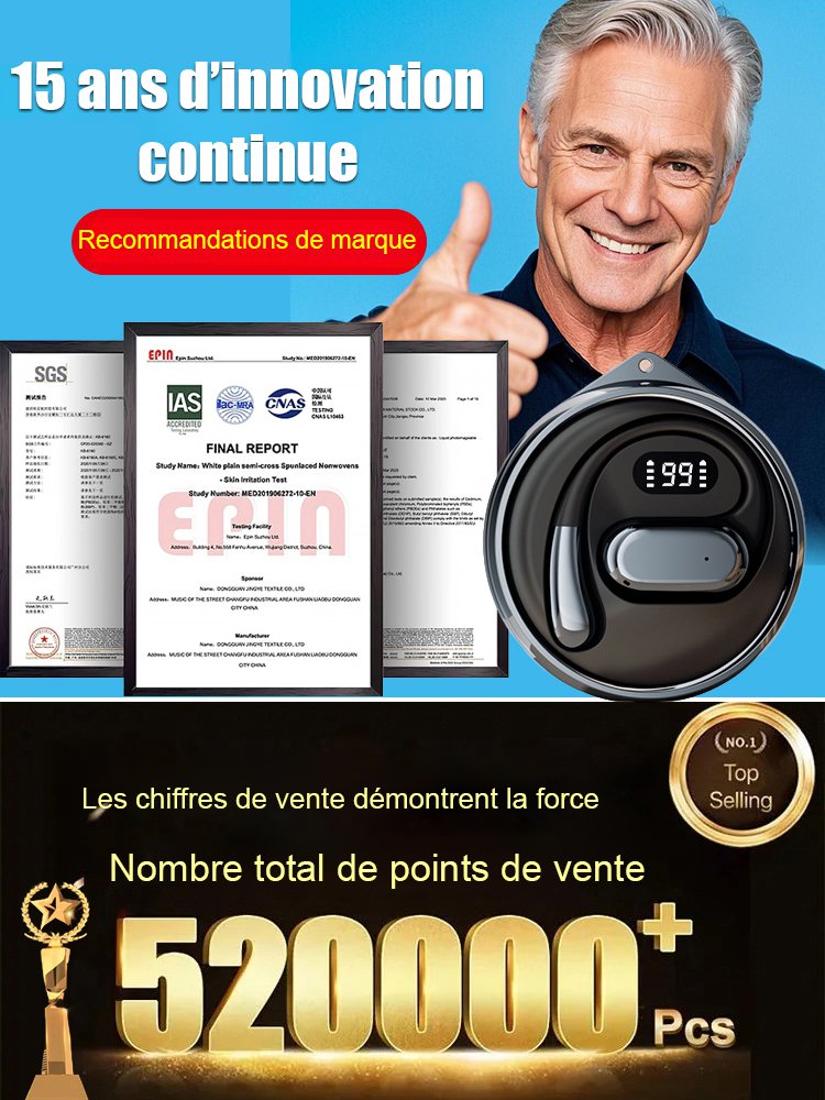 Traduit en 144 langues Écouteurs de traduction intelligents Bluetooth haute vitesse