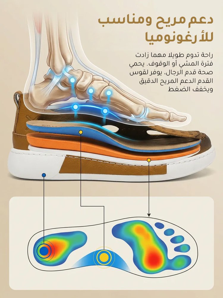 حذاء كاجوال من جلد نابا مصنوع يدويا (عدم تشوه لمدة 10 سنوات)