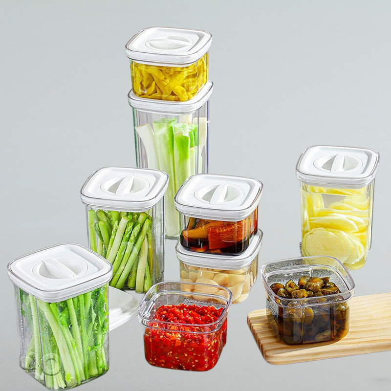 Household Rotating Transparent Sealed Jar Kitchen Storage Box