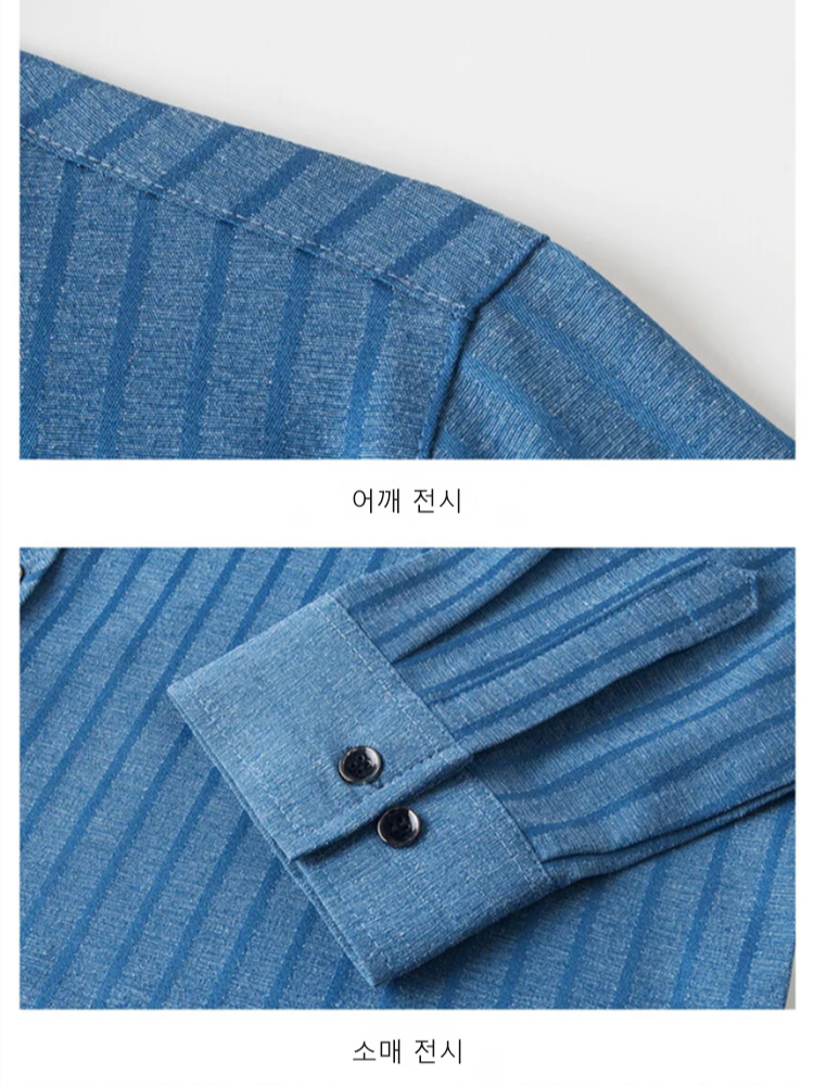 남성 비즈니스 캐주얼 긴팔 셔츠