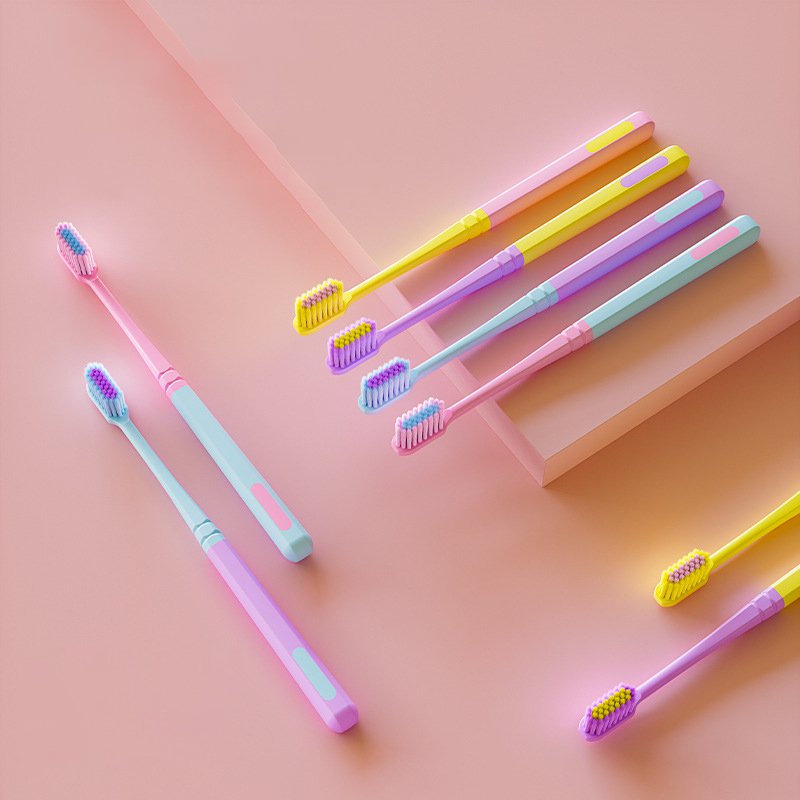 夏のアイスクリーム大人の小頭柔らかい歯ブラシキャンディカラーです