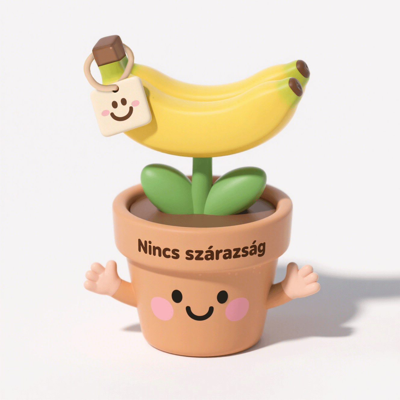 Kreatív szilikon banán virágcserép díszek