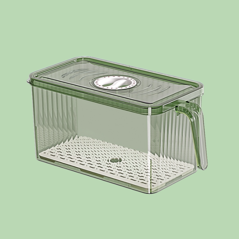 取っ手付き透明フード収納タッパー
