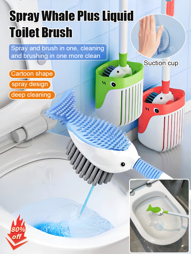 Suction Cup Liquid-Adding Toilet Brush