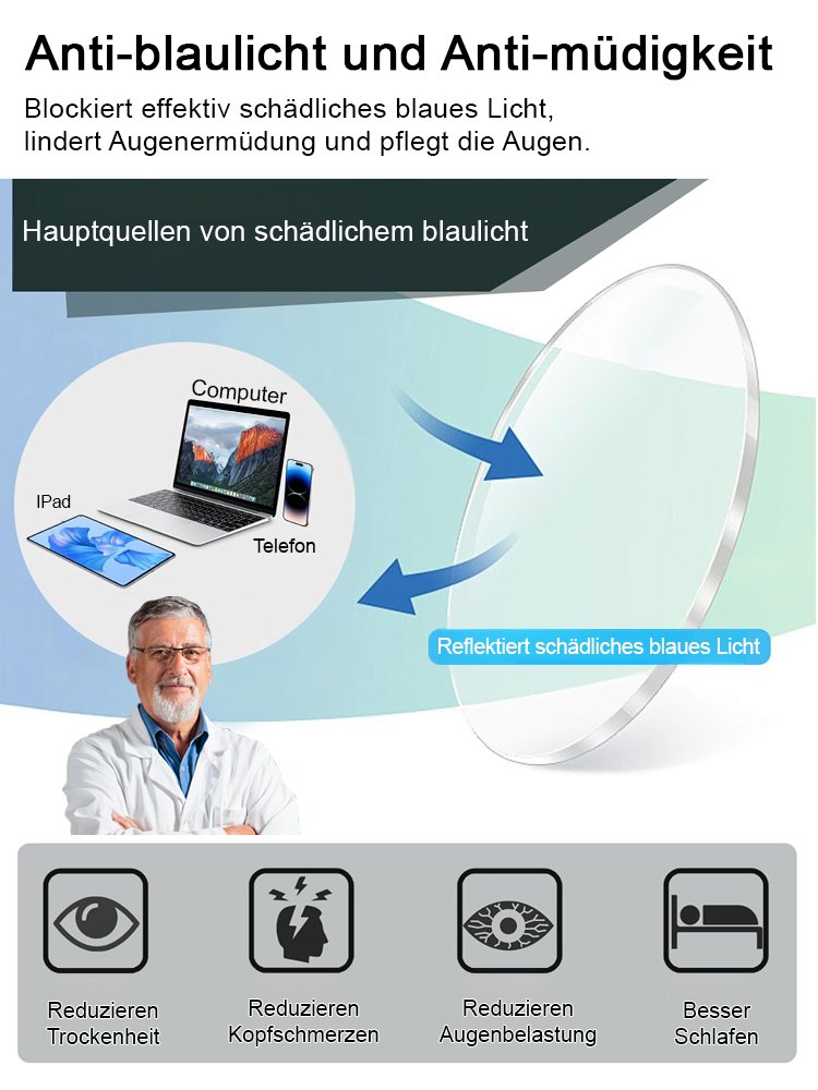 Faltbare Anti-Blaulicht-Lesebrille